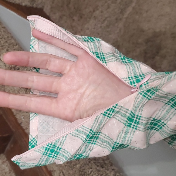 DAISY STREET Peplum Top Balloon Sleeve Plaid Open Back Cropped - Picture 4 of 6